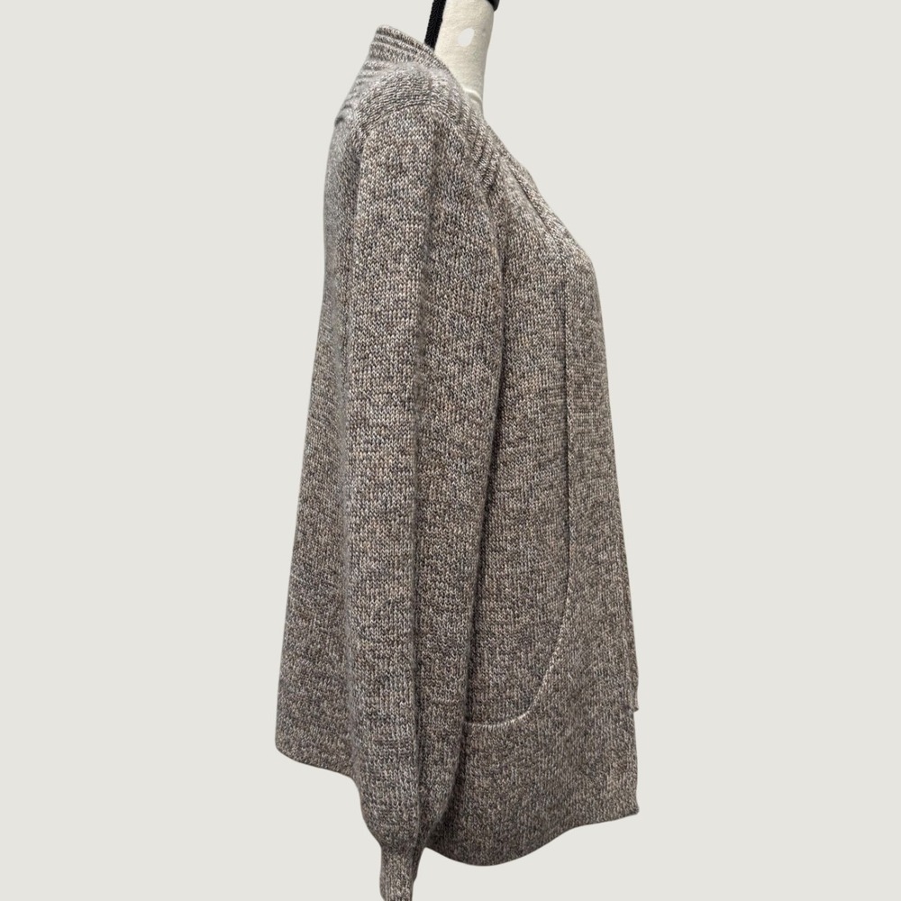 Peruvian Link Alpaca Collection Marled Knit Open Front Cardigan Made in Peru OS